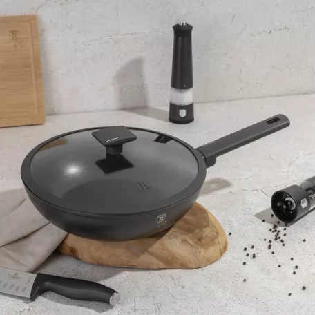 Berlinger Haus Wok+Fedő 28 Cm BH-8124 Antracit