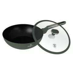 Berlinger Haus Wok+Fedő 28 cm BH-8159 Matte Green
