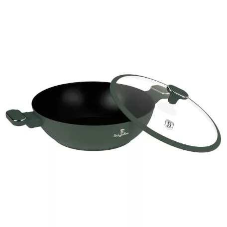 Berlinger Haus Wok+Fedő 30 Cm BH-8160 Matte Green