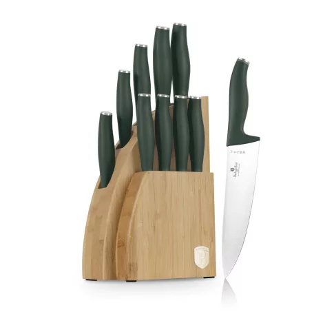 Berlinger Haus Késkészlet 10 részes Állvánnyal BH-3123 Matte Green