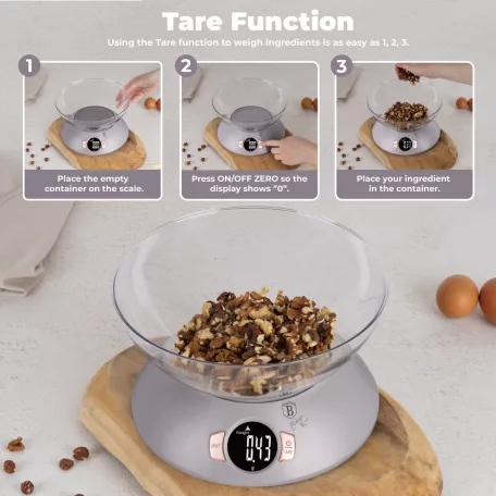 Berlinger Haus Konyhai Mérleg+Tál BH-9616 Taupe