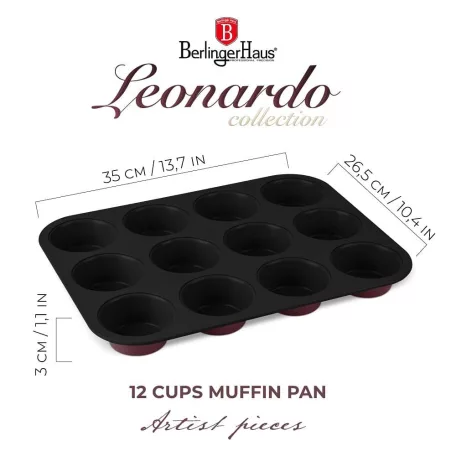 Berlinger Haus Muffin Sütőforma 12-es BH-7945 Leonardo