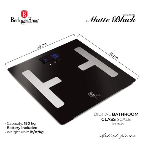 Berlinger Haus Személymérleg BH-9734 Matte Black