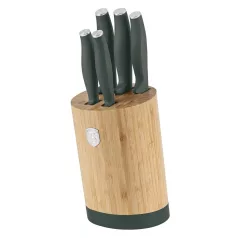   Berlinger Haus Késkészlet 6 részes Bambusz Állvánnyal BH-2757 Matte Green