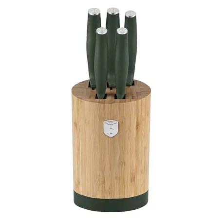 Berlinger Haus Késkészlet 6 részes Bambusz Állvánnyal BH-2757 Matte Green