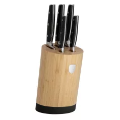  Berlinger Haus Késkészlet 6 részes Bambusz Állvánnyal BH-3136 Matte Black 
