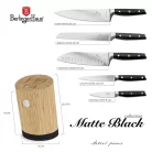 Berlinger Haus Késkészlet 6 részes Bambusz Állvánnyal BH-3136 Matte Black 