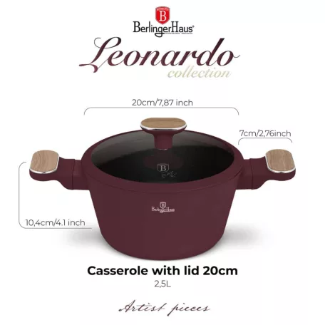 Berlinger Haus Lábas+Fedő 20 cm BH-8300 Leonardo 