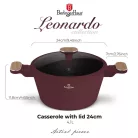 Berlinger Haus Lábas+Fedő 24 cm BH-8301 Leonardo 