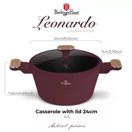 Berlinger Haus Lábas+Fedő 24 cm BH-8301 Leonardo 