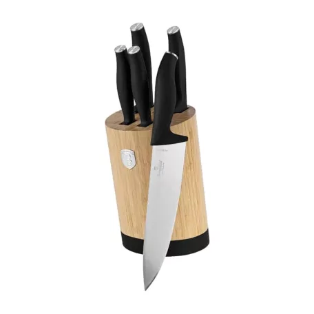 Berlinger Haus Késkészlet 6 részes bambusz állvánnyal BH-2753 Matte Black