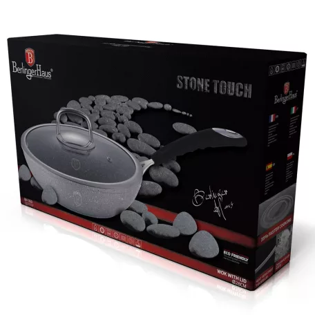 Berlinger Haus Wok Fedővel 28 Cm BH-1160 Stone Touch