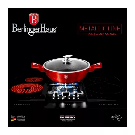 Berlinger Haus Alacsony Lábas+Fedő 28 cm BH-1263N Burgundy  