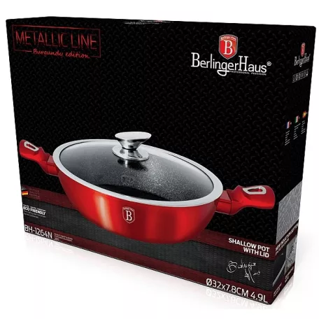 Berlinger Haus Alacsony Lábas+Fedő 32 cm BH-1264N Burgundy  