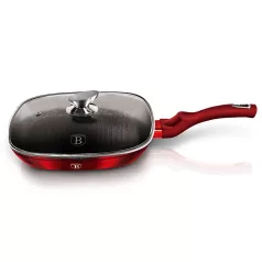  Berlinger Haus Grill Serpenyő Fedővel 28 cm BH-1613N Burgundy