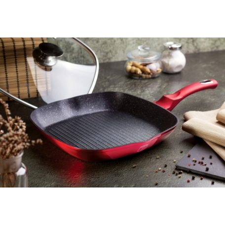 Berlinger Haus Grill Serpenyő Fedővel 28 cm BH-1613N Burgundy