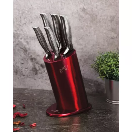 Berlinger Haus Késkészlet+Állvány 6 Részes BH-2273A Burgundy