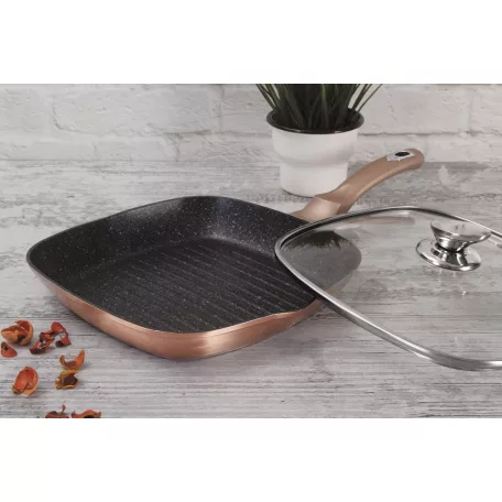 Berlinger Haus Grill Serpenyő Fedővel 28 cm BH-1610N Rose Gold