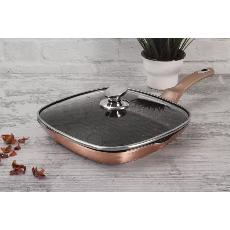Berlinger Haus Grill Serpenyő Fedővel 28 cm BH-1610N Rose Gold