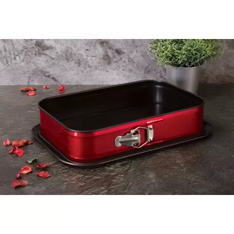 Berlinger Haus Szögletes Tortaforma 39 Cm Burgundy