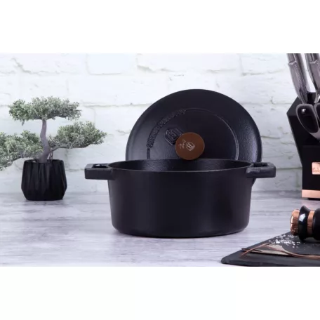 Berlinger Haus Öntöttvas Lábas Fedővel 24 Cm BH-6492 Black Rose