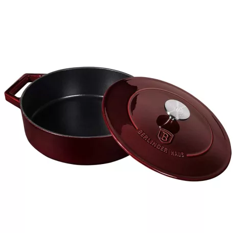 Berlinger Haus Öntöttvas Lábas Fedővel 26 Cm BH-6498 Burgundy