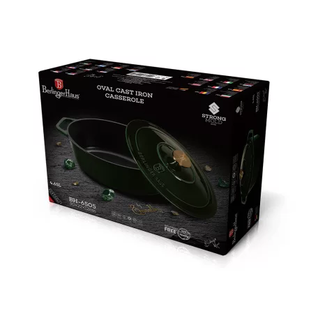 Berlinger Haus Öntöttvas Pecsenyesütő Lábas 30 Cm BH-6505 Emerald  