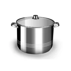 Inox Fazék+Üveg Fedő 5 l