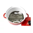 Piros Pöttyös Zománcozott Lábas 20 cm 3,8 l