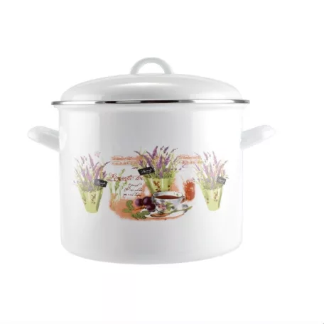 Levendula Mintás Zománcozott Fazék 20 cm 5,2 l 