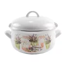 Levendula Mintás Zománcozott Lábas 18 cm 2,4 l 