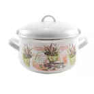 Levendula Mintás Zománcozott Lábas 22 cm 4,8 l 