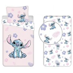   Disney Lilo és Stitch, A csillagkutya Pink ágyneműhuzat és gumis lepedő szett