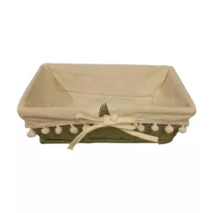 Fonott Kosár Textillel 28 × 16 × 9 cm TW41273/S
