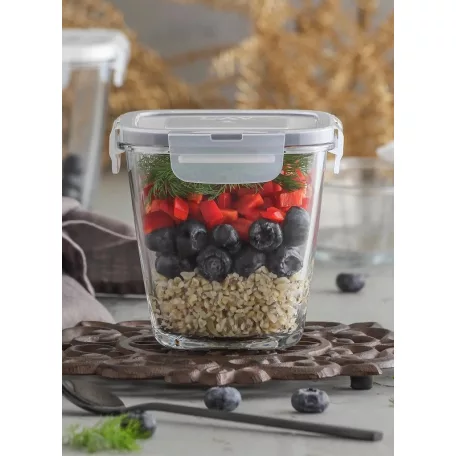 LAV Patentzáras Üveg Ételtároló 700 ml FRS228