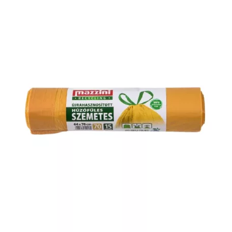 Húzófüles Újrahasznosított Szemeteszsák 70 L Mazzini 15 Db-os
