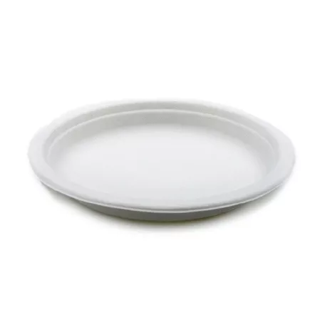 Egyszerhasználatos papír lapostányér (cukornád) 22 cm 50 db-os