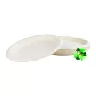Egyszerhasználatos papír lapostányér (cukornád) 22 cm 50 db-os