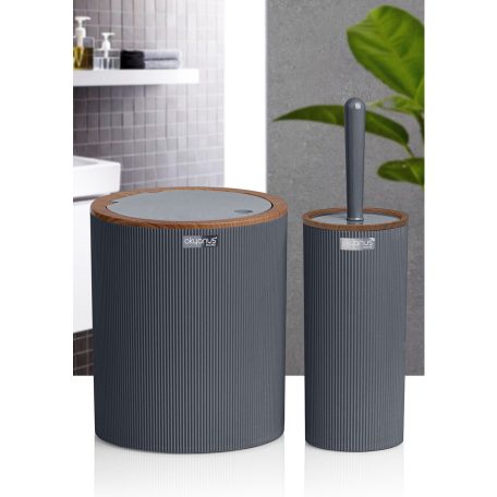 Fürdőszoba Szett Fa Hatású 2 Db-os OKY-484-3 