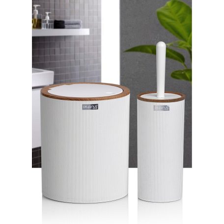 Fürdőszoba Szett Fa Hatású 2 Db-os OKY-484-3 