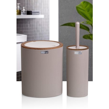 Fürdőszoba Szett Fa Hatású 2 Db-os OKY-484-3 