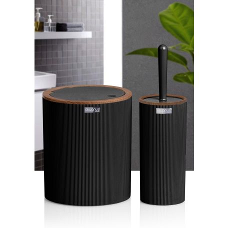 Fürdőszoba Szett Fa Hatású 2 Db-os OKY-484-3 