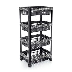 Gurulós Polc 4 Emeletes Deco S097