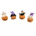Halloween Tök Dekor Figura 4 db-os 3,5X5,4 Cm 499526