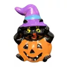 Halloween Tök Dekor Figura 4 db-os 3,5X5,4 Cm 499526