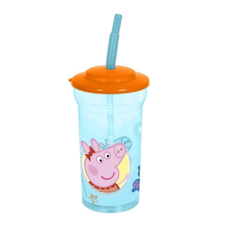 Peppa Malac - Szívószálas pohár 460 ml 674563