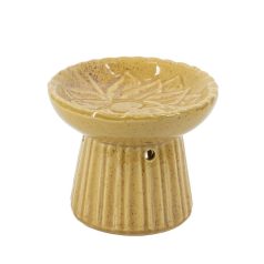 Kerámia olajmécses 11 cm Lótusz barna 145104