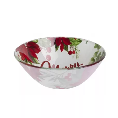 Üveg tányér 14 cm Mikulásvirág 102000