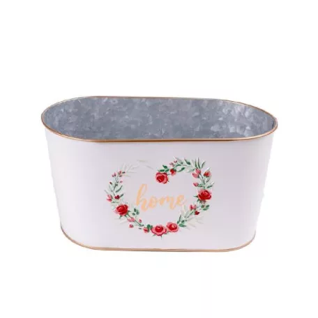 Bádog ovál kaspó 23 cm Home 081002