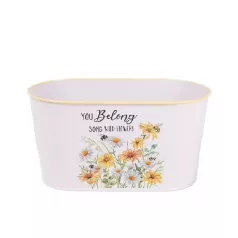 Bádog ovál kaspó 23 cm Margaréta 081113